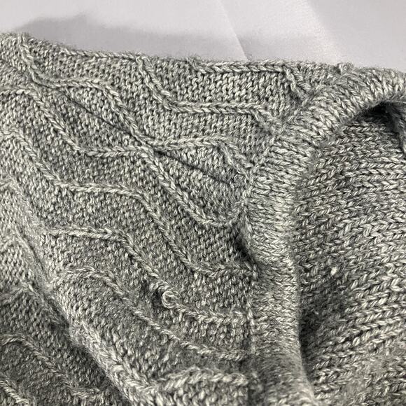 Peppe Peluso Sweater Womens Medium Knit Fringe Cardigan Chunky Boho Wool Blend - Picture 15 of 16